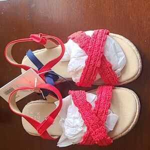 JANIE AND JACK red girls sandals